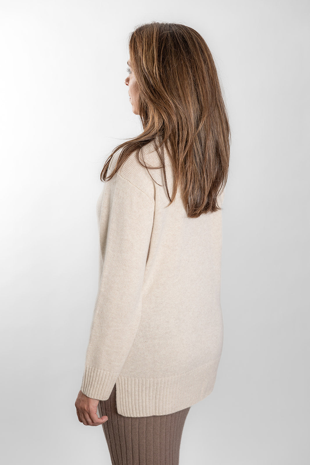 Oatmeal Polo Neck