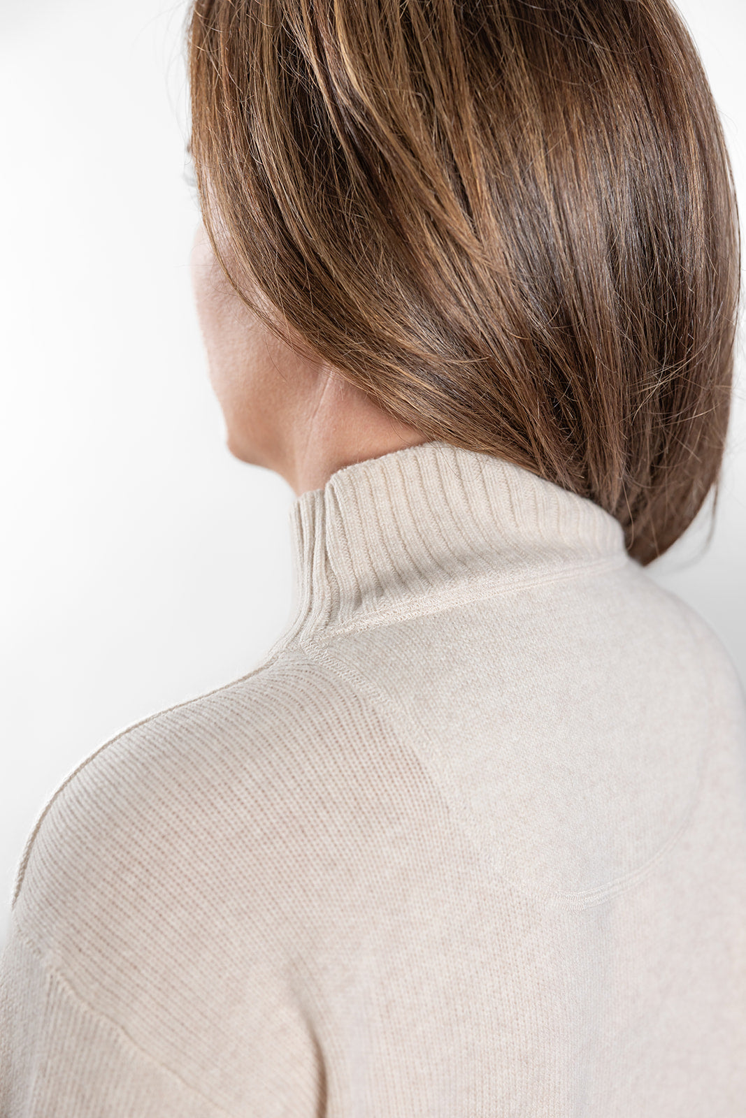 Oatmeal Polo Neck