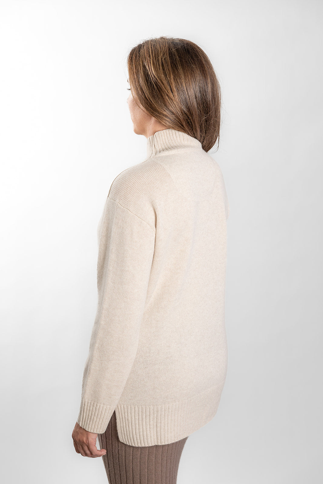 Oatmeal Polo Neck