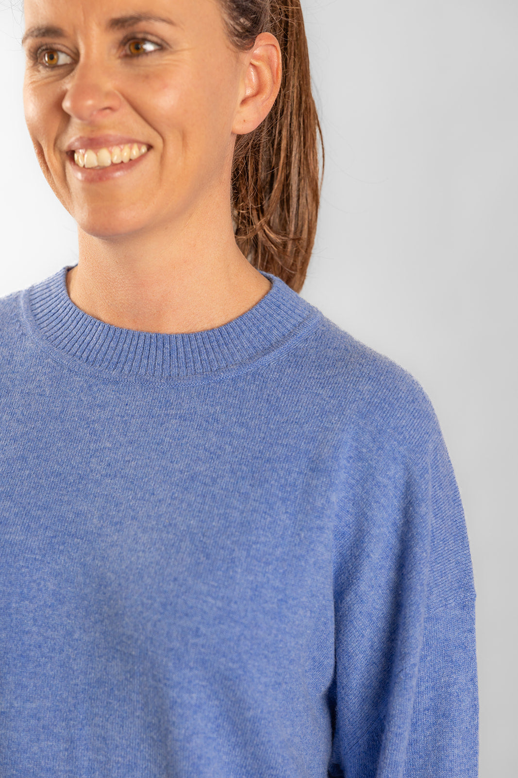 Blue Crew Neck Jumper