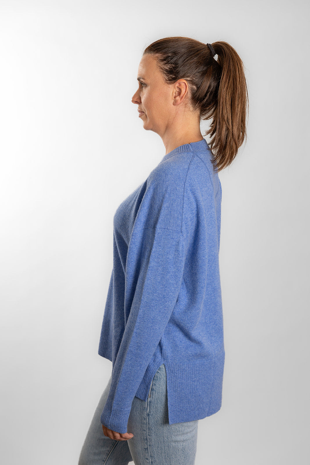 Blue Crew Neck Jumper