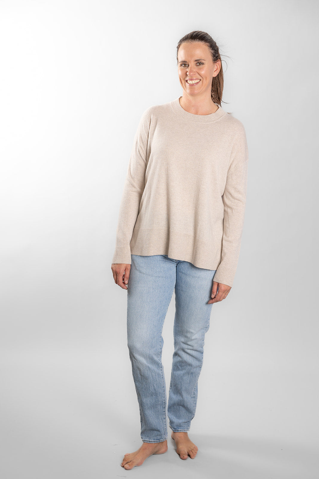 Oatmeal Crew Neck Jumper