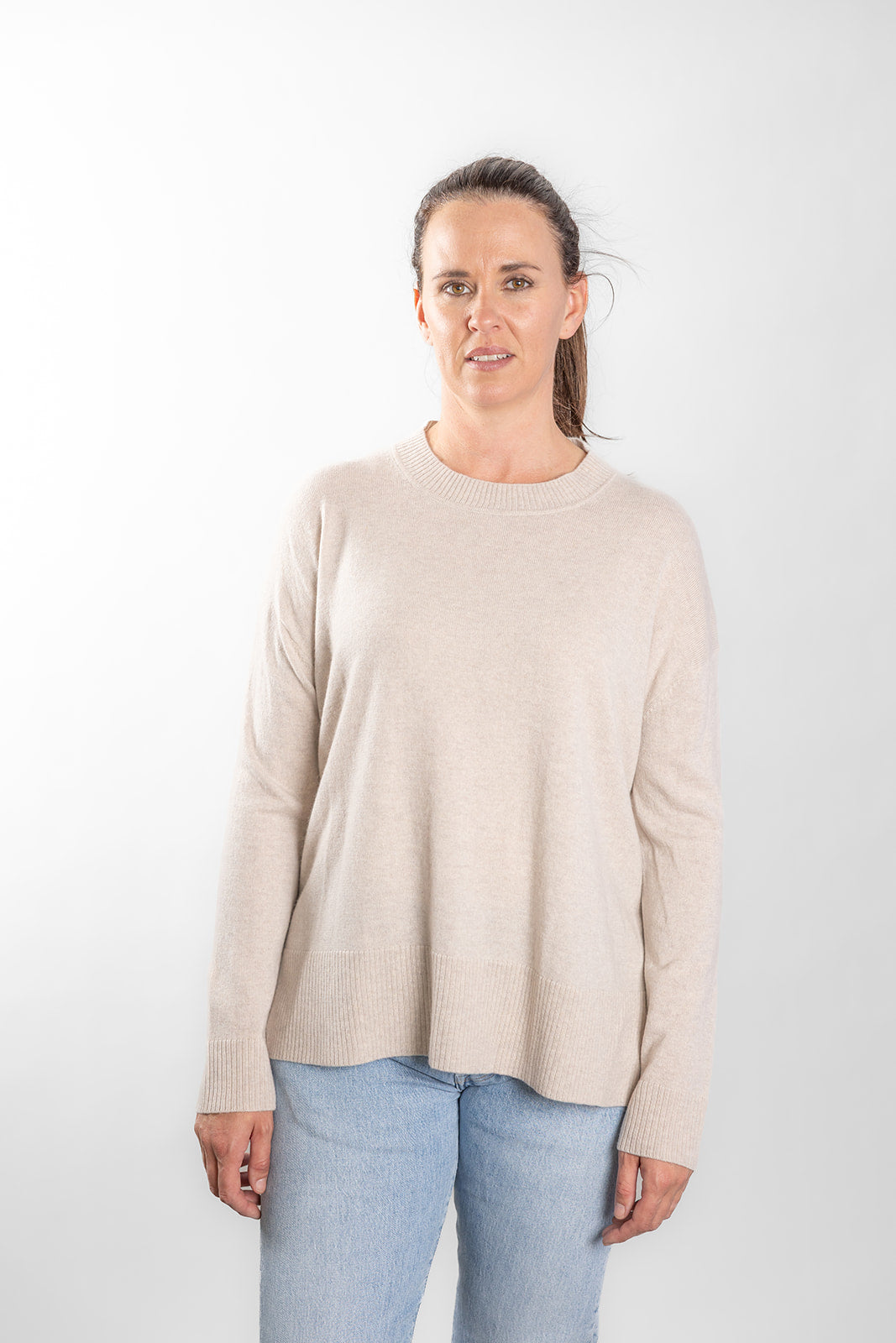 Oatmeal Crew Neck Jumper