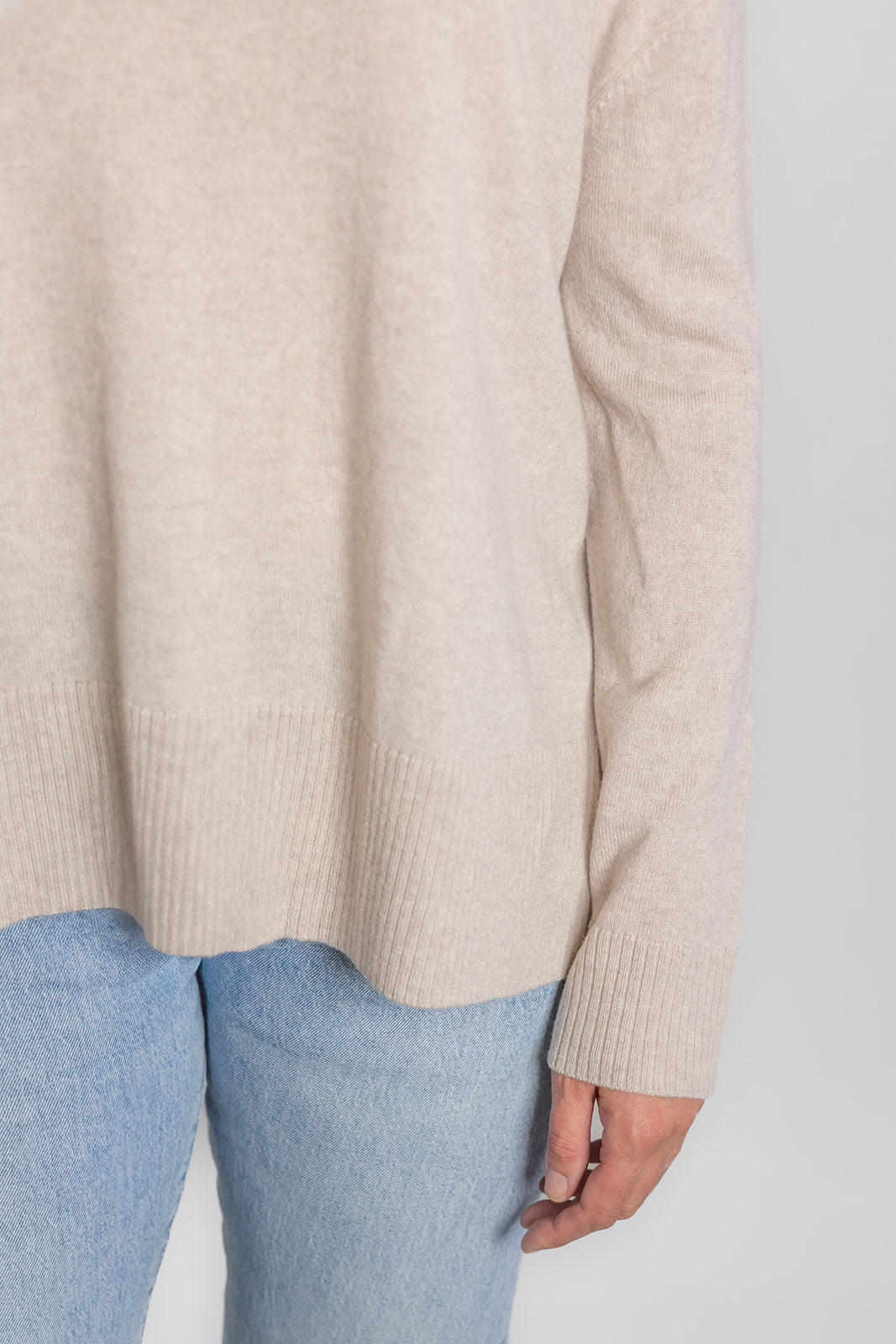 Oatmeal Crew Neck Jumper