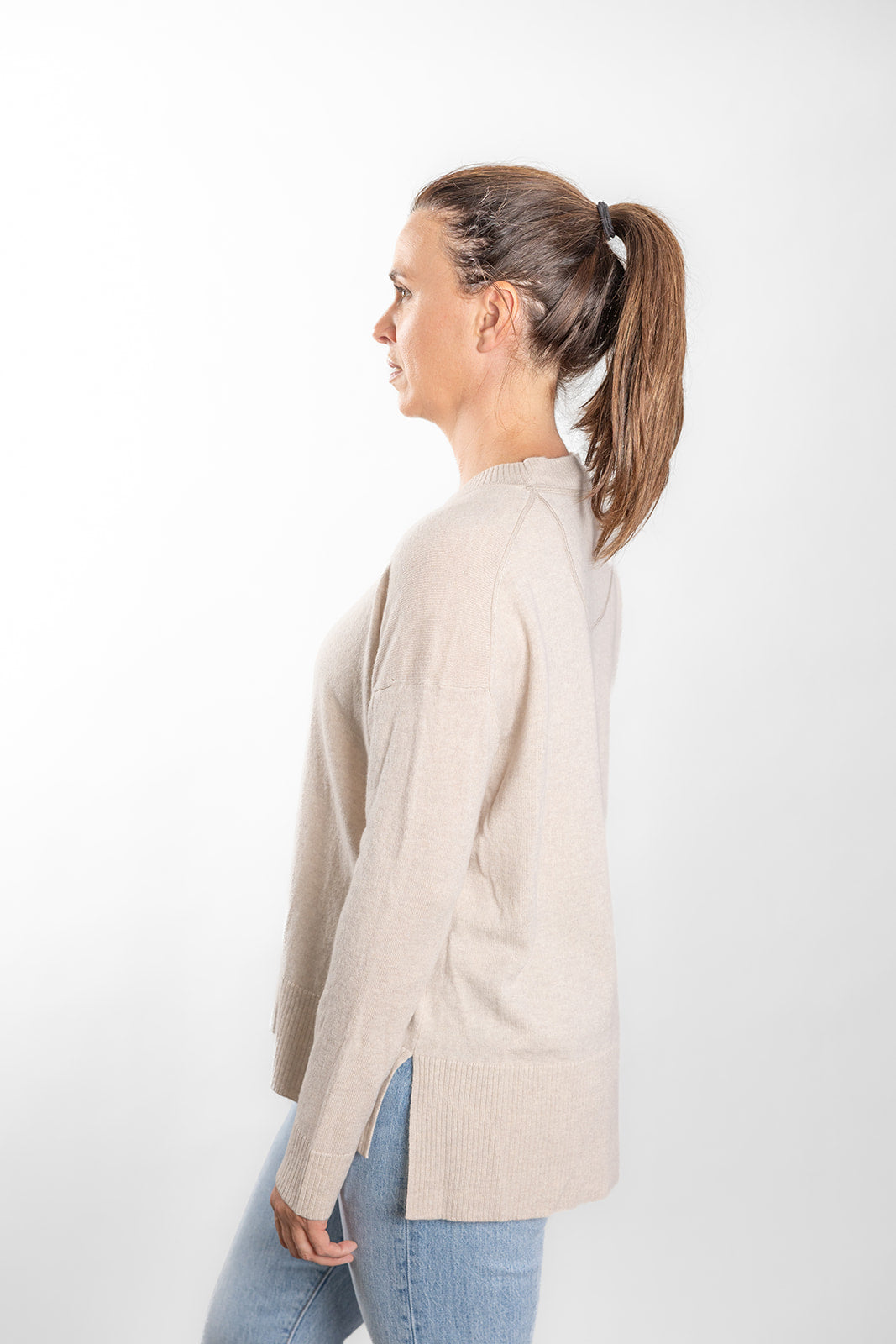 Oatmeal Crew Neck Jumper