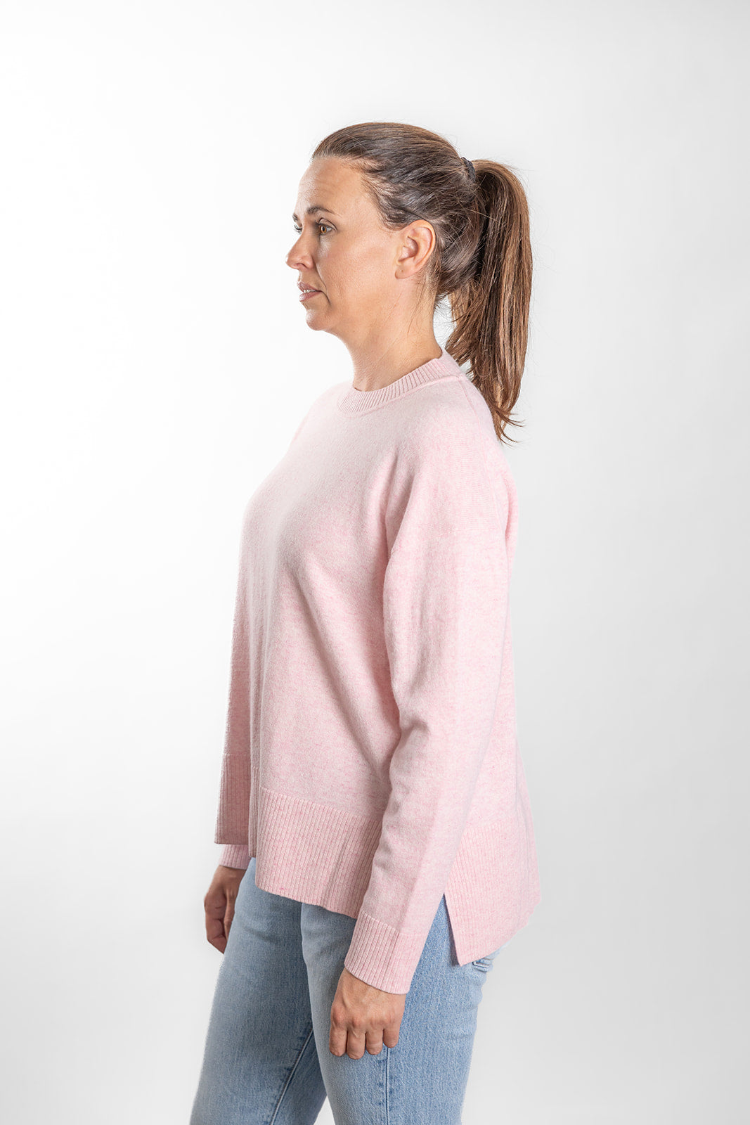 Baby Pink Crew Neck Jumper