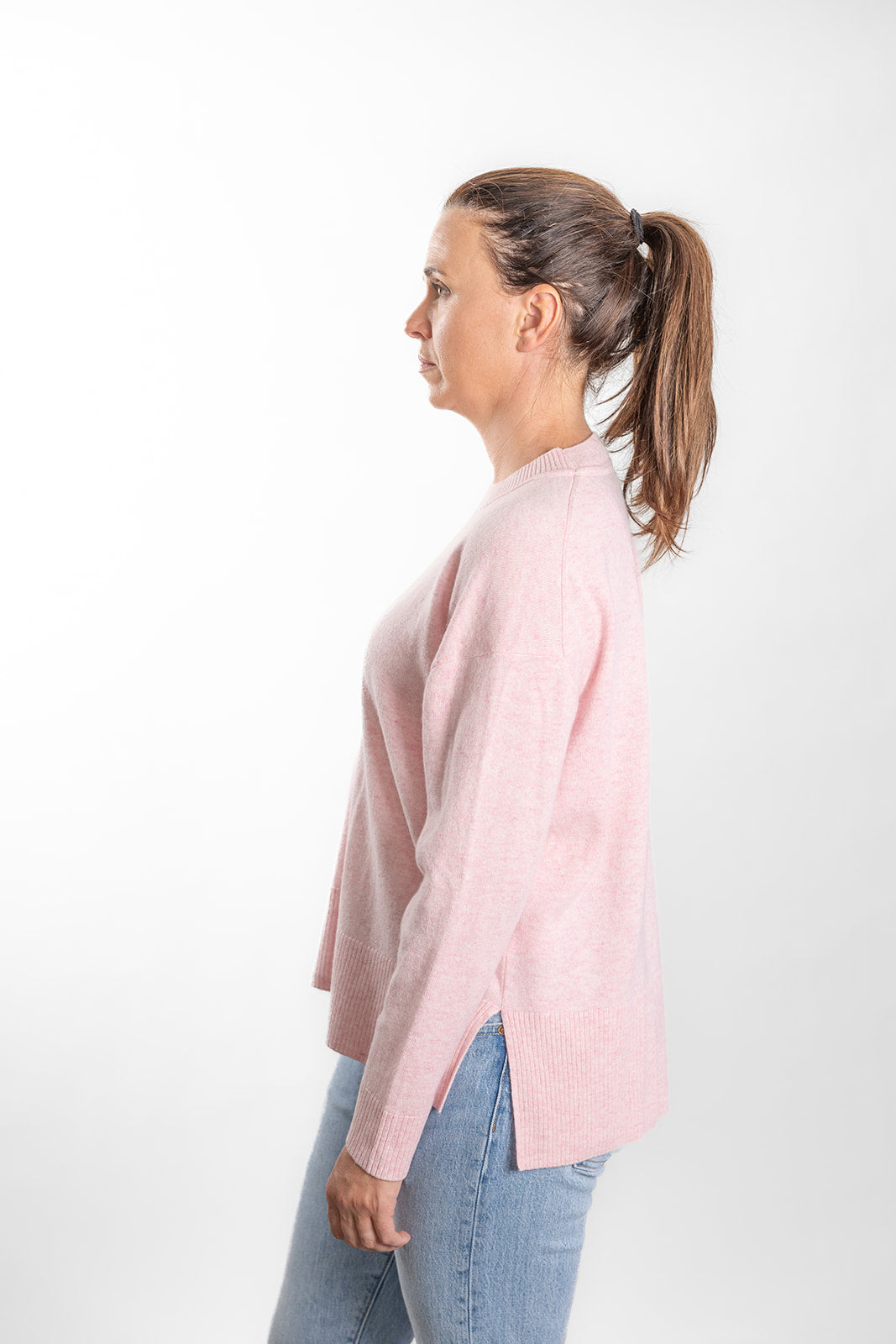 Baby Pink Crew Neck Jumper