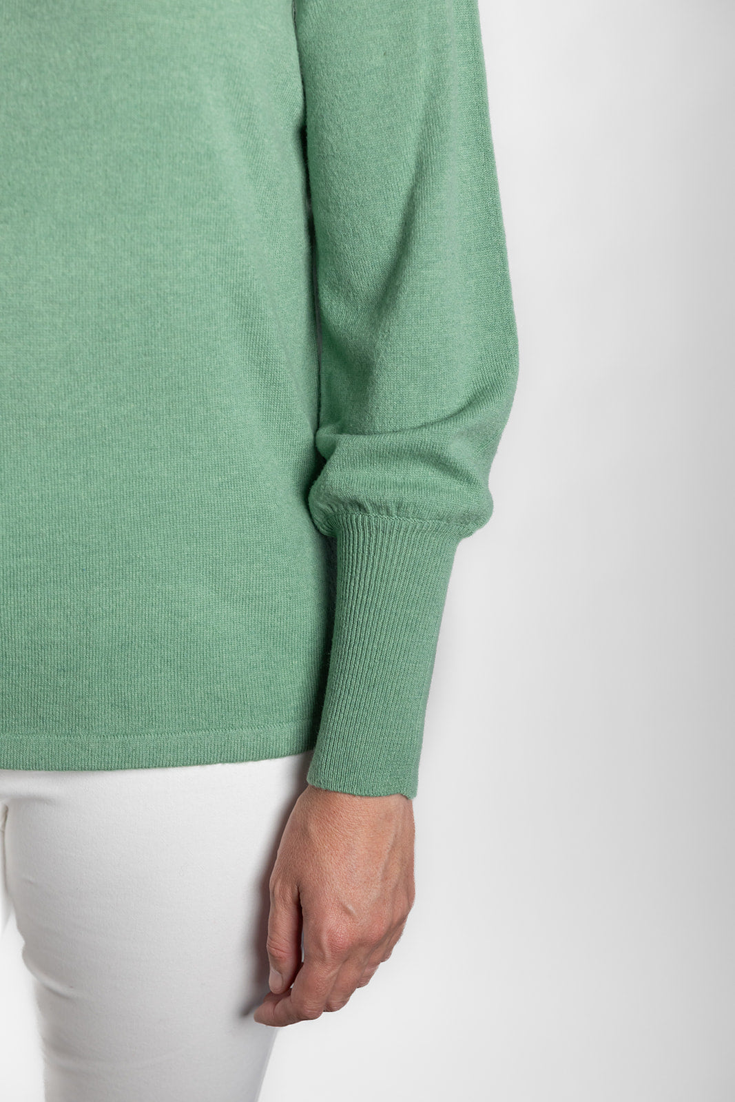 Mint Green Bell Sleeve Crew