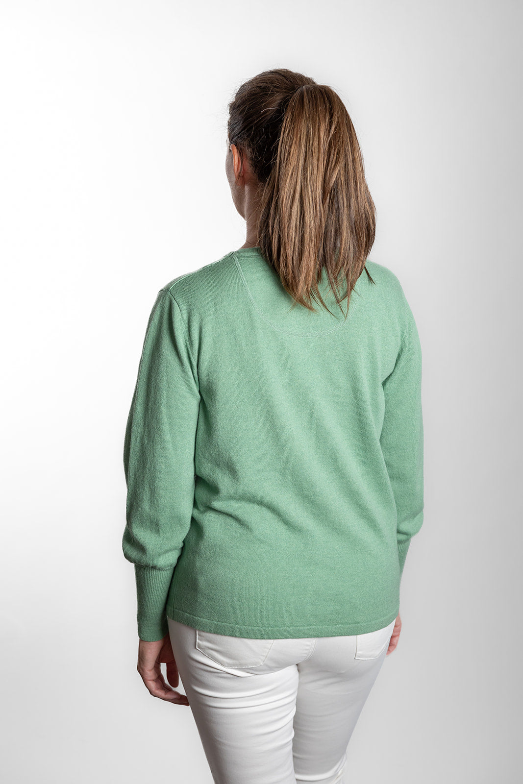 Mint Green Bell Sleeve Crew