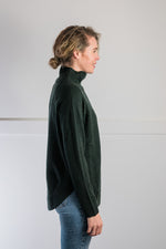 Load image into Gallery viewer, Forest Green Funnel Neck Jumper
