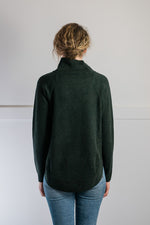 Load image into Gallery viewer, Forest Green Funnel Neck Jumper
