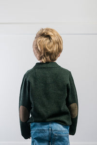 Forest Green Hunter Jumper with Brown Patches